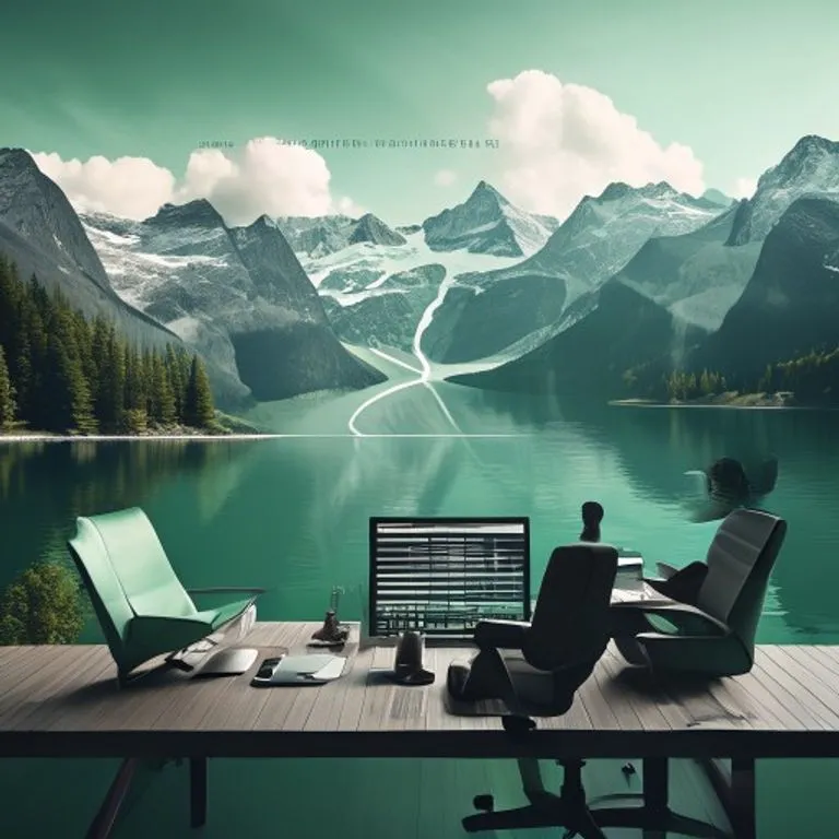 Ruhige Szene an einem Schweizer Bergsee, die Erholung und Life-Work-Balance symbolisiert.